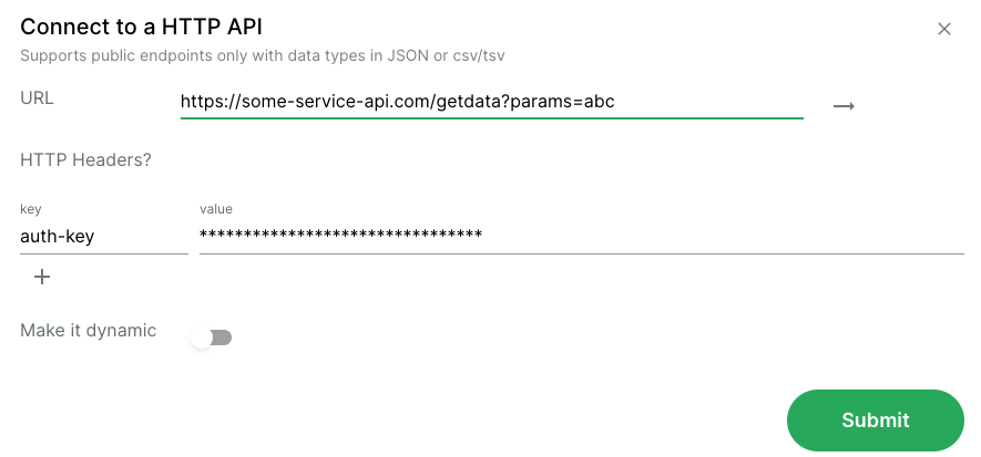 Connect HTTP service